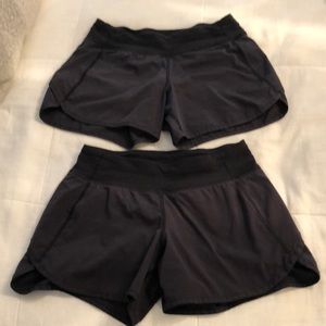 Ivivva (Lululemon kids) black shorts size 12- 2 pair
